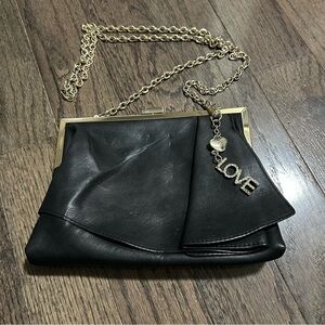 Guess Black Crossbody with Gold Accents